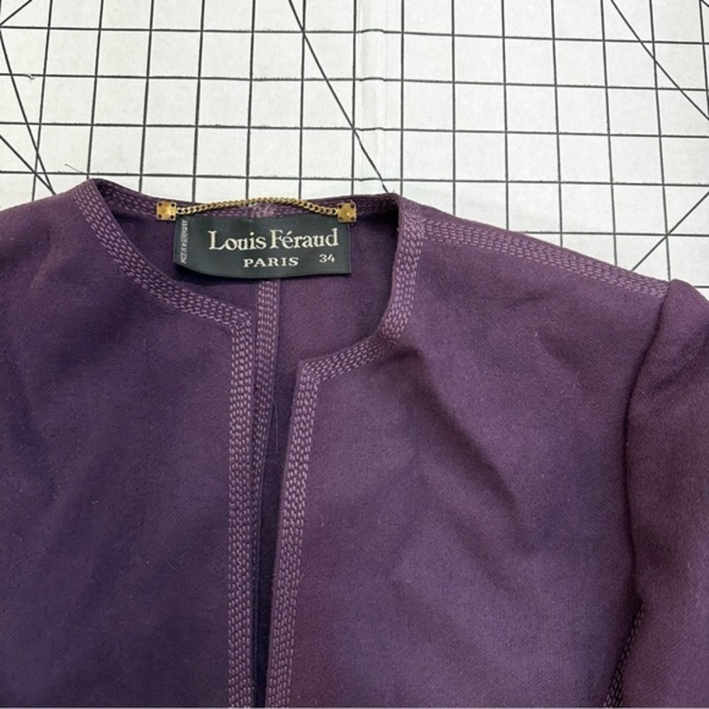Louis Feraud VNTG 1980s Made in West Germany sz 34 (small) cropped jacket A3 - Picture 4 of 6